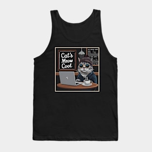 Hipster Cat's Meow Cool Tank Top